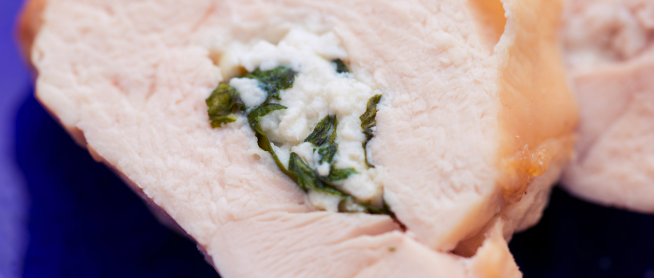 Petto di pollo ripieno con ricotta e basilico