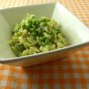 Condimento di piselli e ricotta per farfalline (bambini 1-3anni)