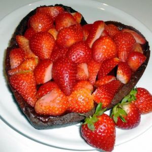 Crostata al fondente con fragole