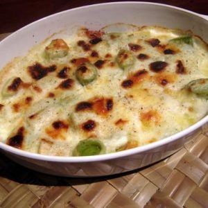 Gratin di porri e taleggio